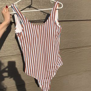 Striped Cupshe One piece swimsuit